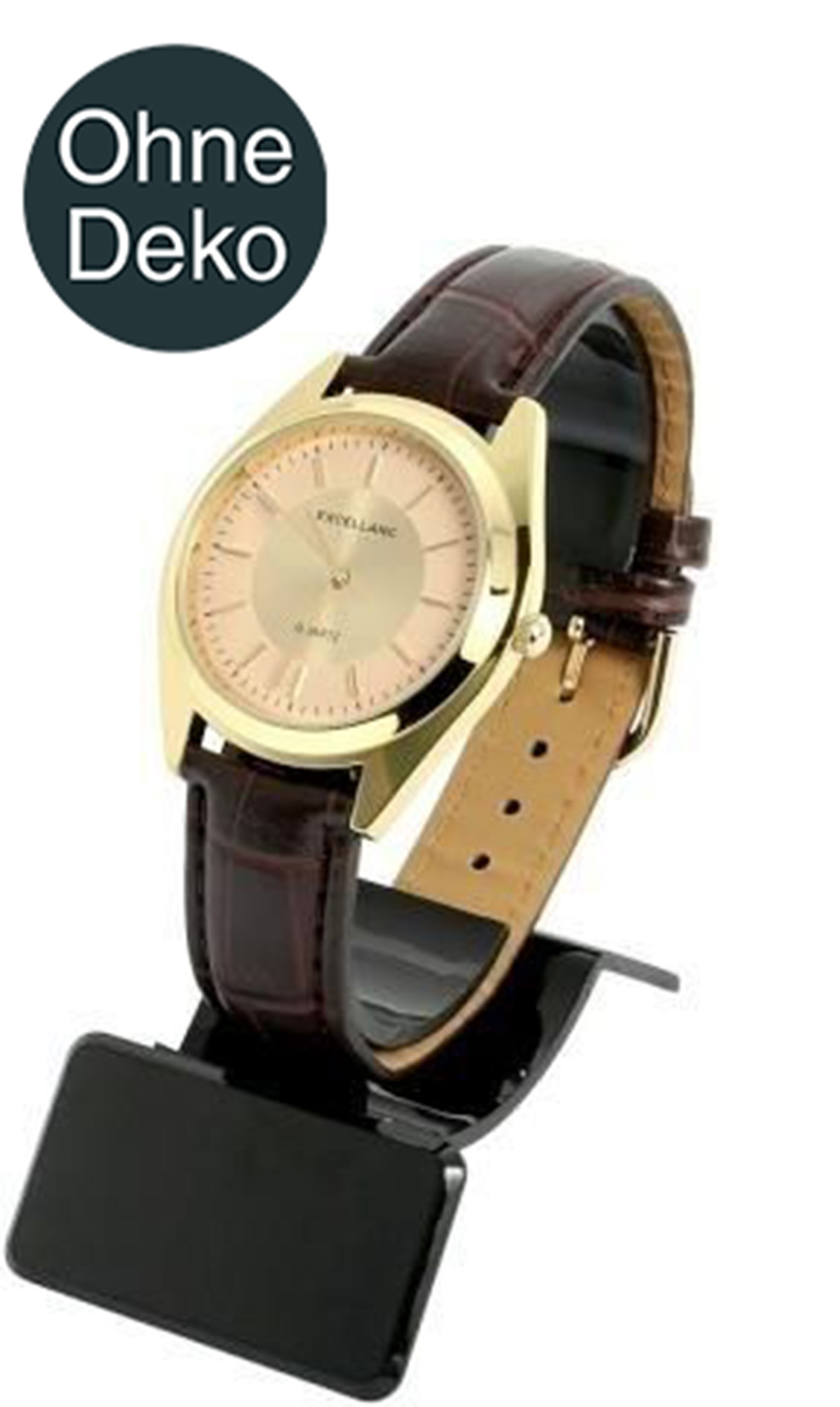 Kleiner Uhrenständer (ohne Deko), 12 Stück, schwarz, 11 x 4,5 x 7 cm