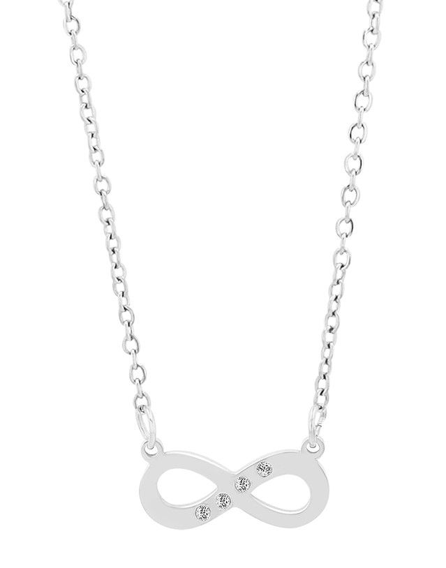 Akzent Infinity-Halskette "Priam", Edelstahl, silberfarben
