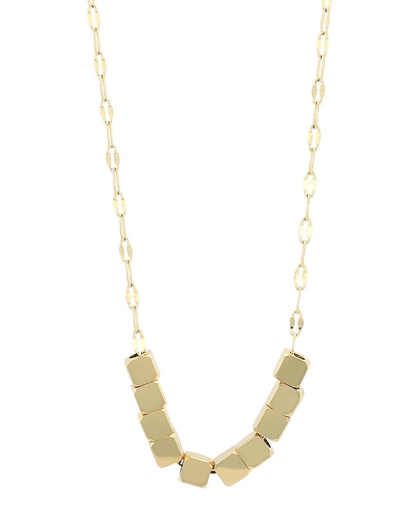 "Elaia" Edelstahlkette mit Anhänger, goldfarben,  43 + 5 cm