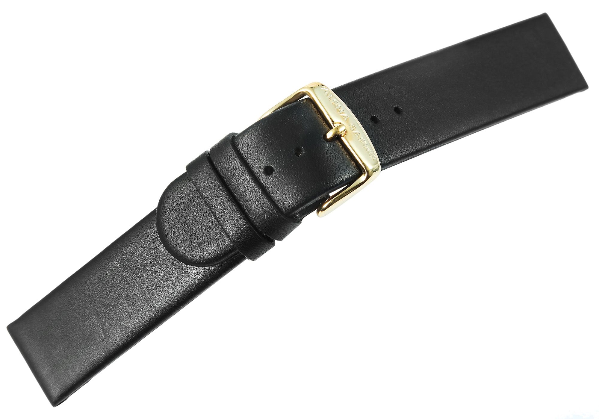 Basic Echtleder Armband in schwarz, glatt, flach, 20 mm