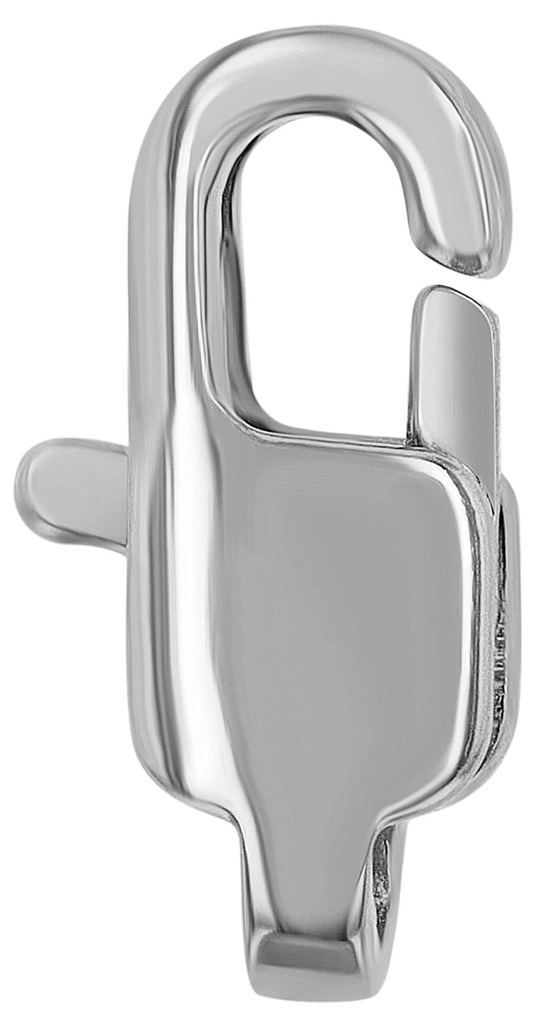 Flachkarabiner 9 mm (Schmuckersatzteilen) Edelstahl, VE-10, silberfarben