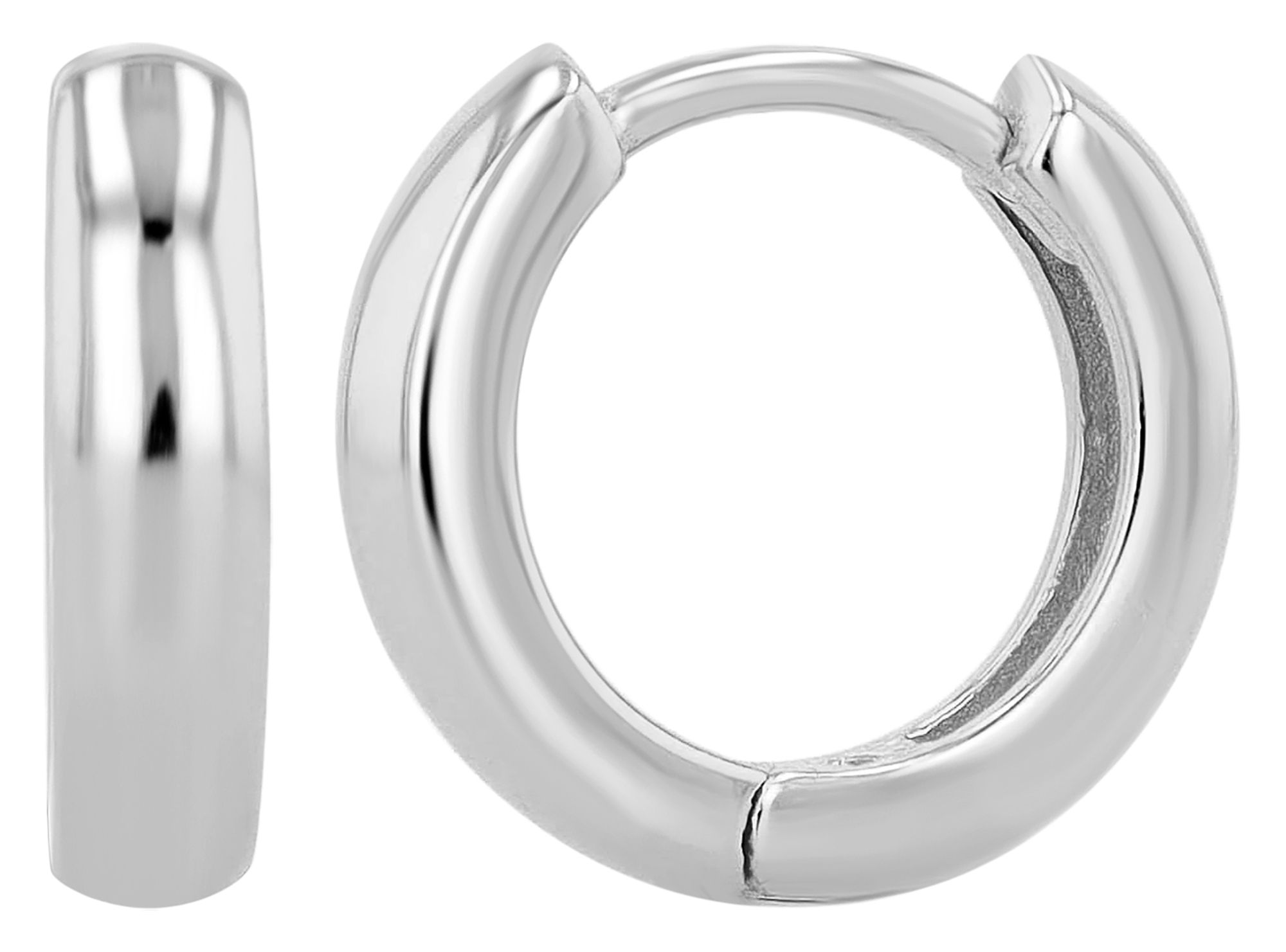 "Akilah" 925/- Echt Silber Basic Creole, silberfarben rhodiniert