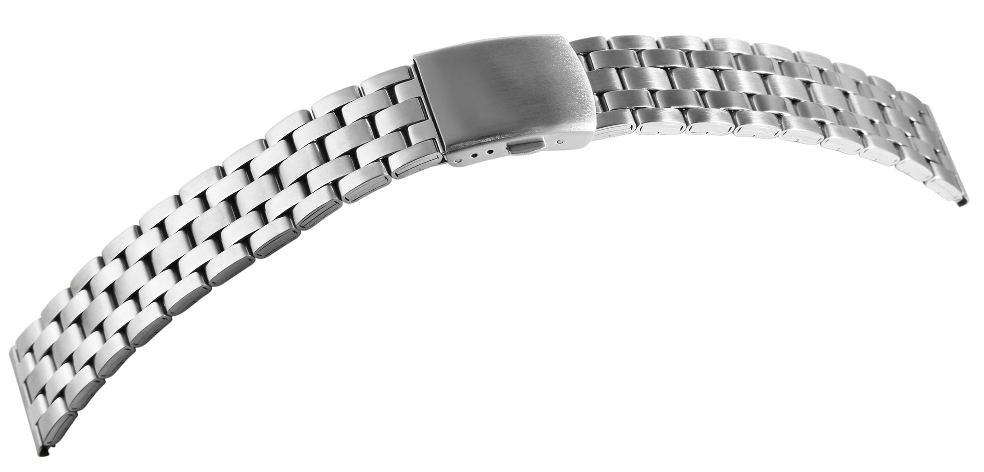 Edelstahl-Uhrenarmband, silberfaben, 18 mm