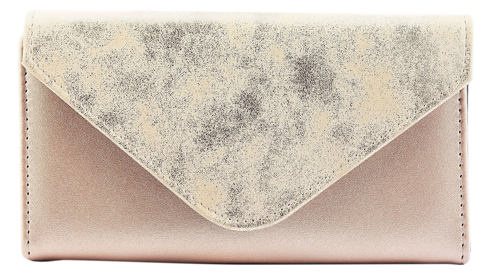 Cham Cham Damen Geldbörse aus Ledermitat in goldfarbig