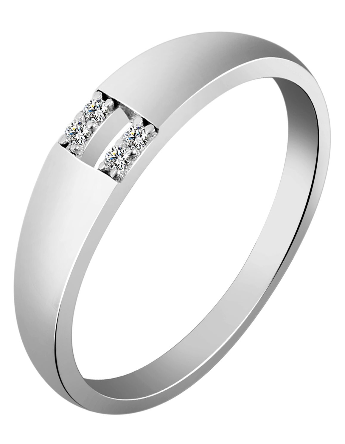 925/- Echt Silber Ring "Jorunn" mit Zirkoniabesatz, 925/rhodiniert, Gr. 48