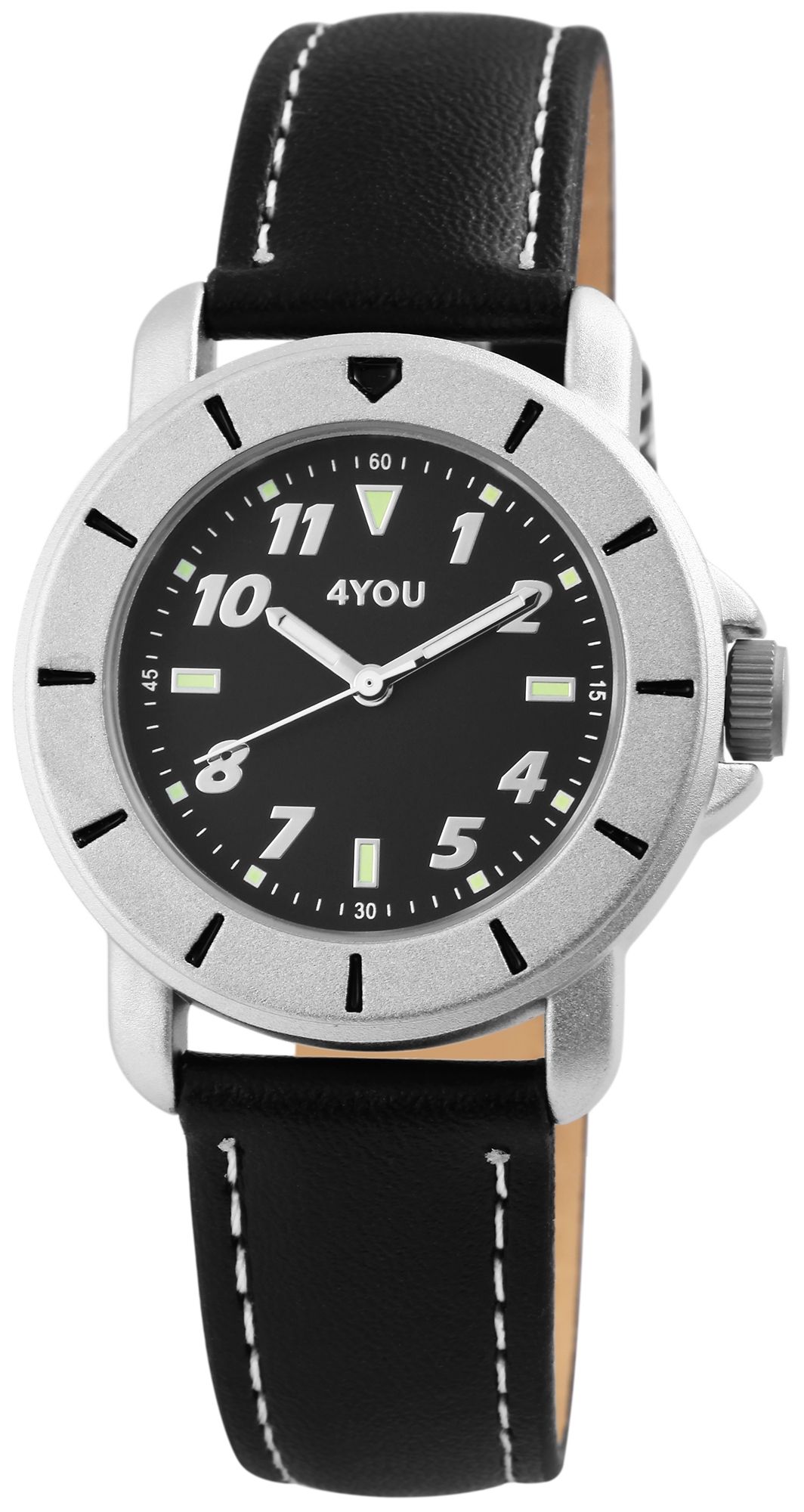 4You Herrenuhr mit Lederimitationsband