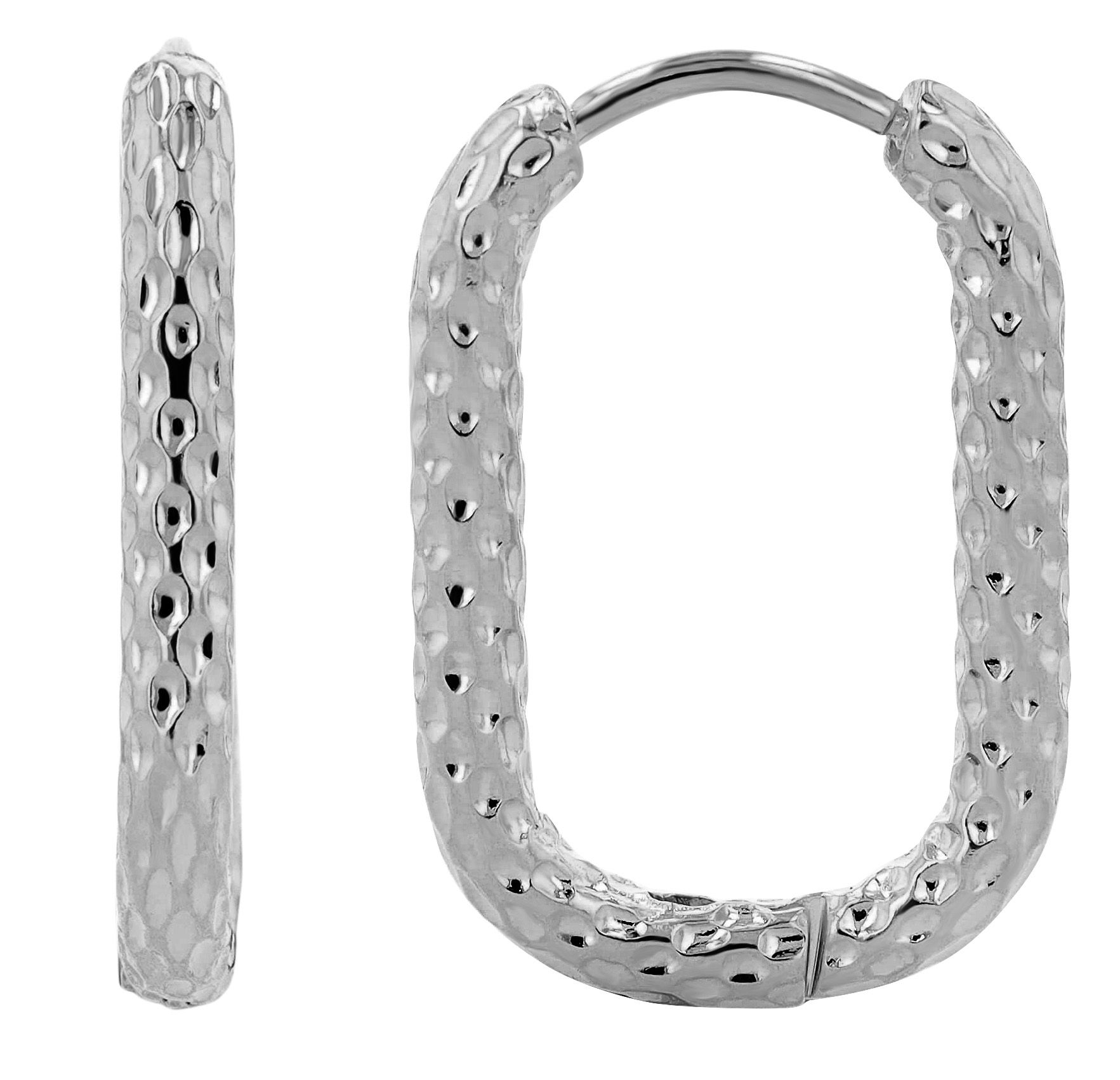 "Nuray" ovale Creole von Akzent aus Edelstahl, silberfarben