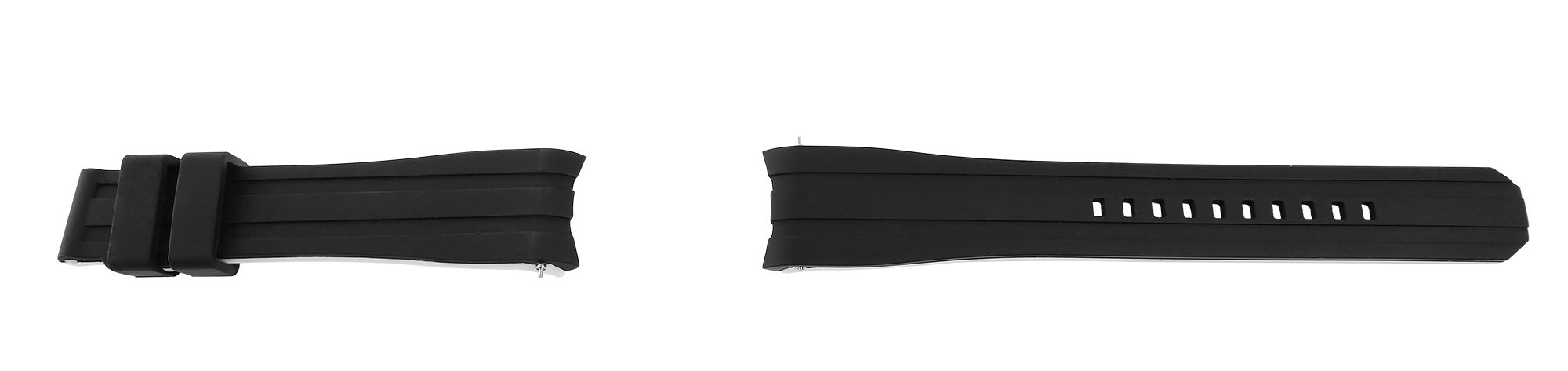 Schnellwechselarmband für Uhren, Silikon, Dornschließe, schwarz/weiß, 22 mm