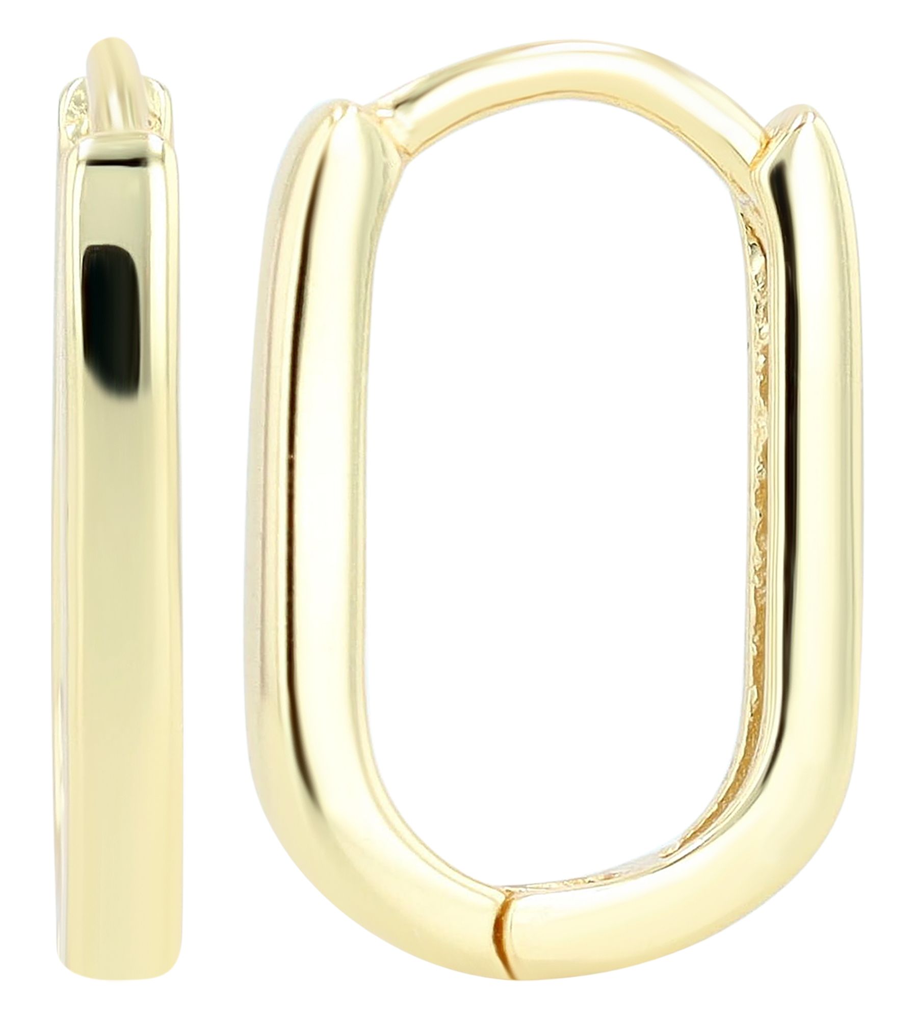 "Avis" 925/- Echt Silber, ovale Creole, vergoldet