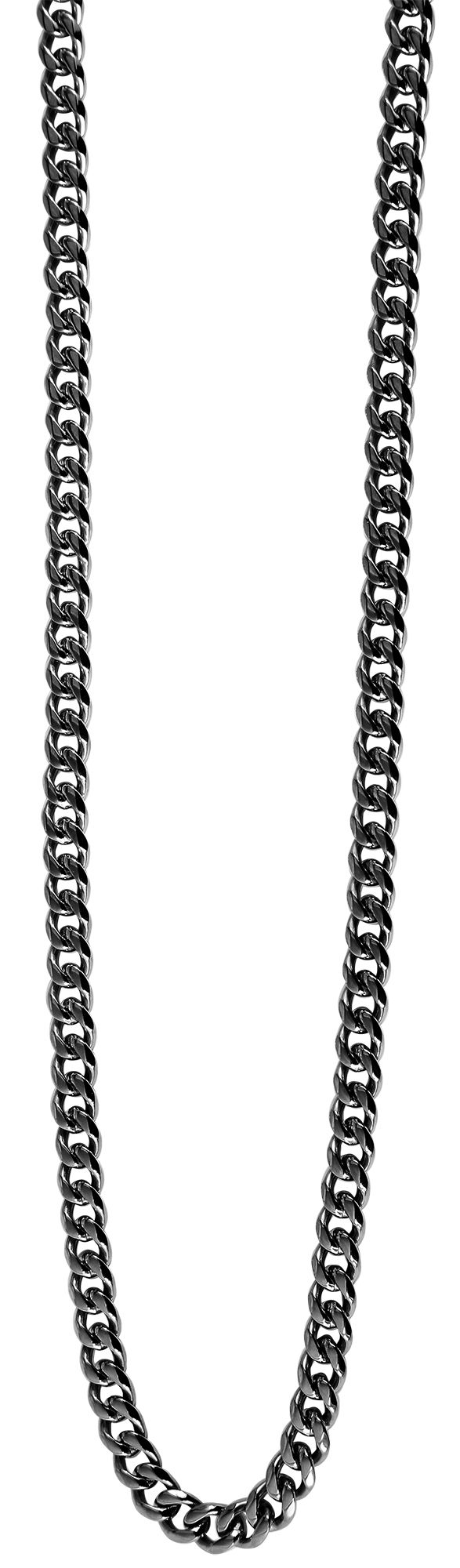 Akzent Panzerkette aus Edelstahl, schwarz, 50 cm