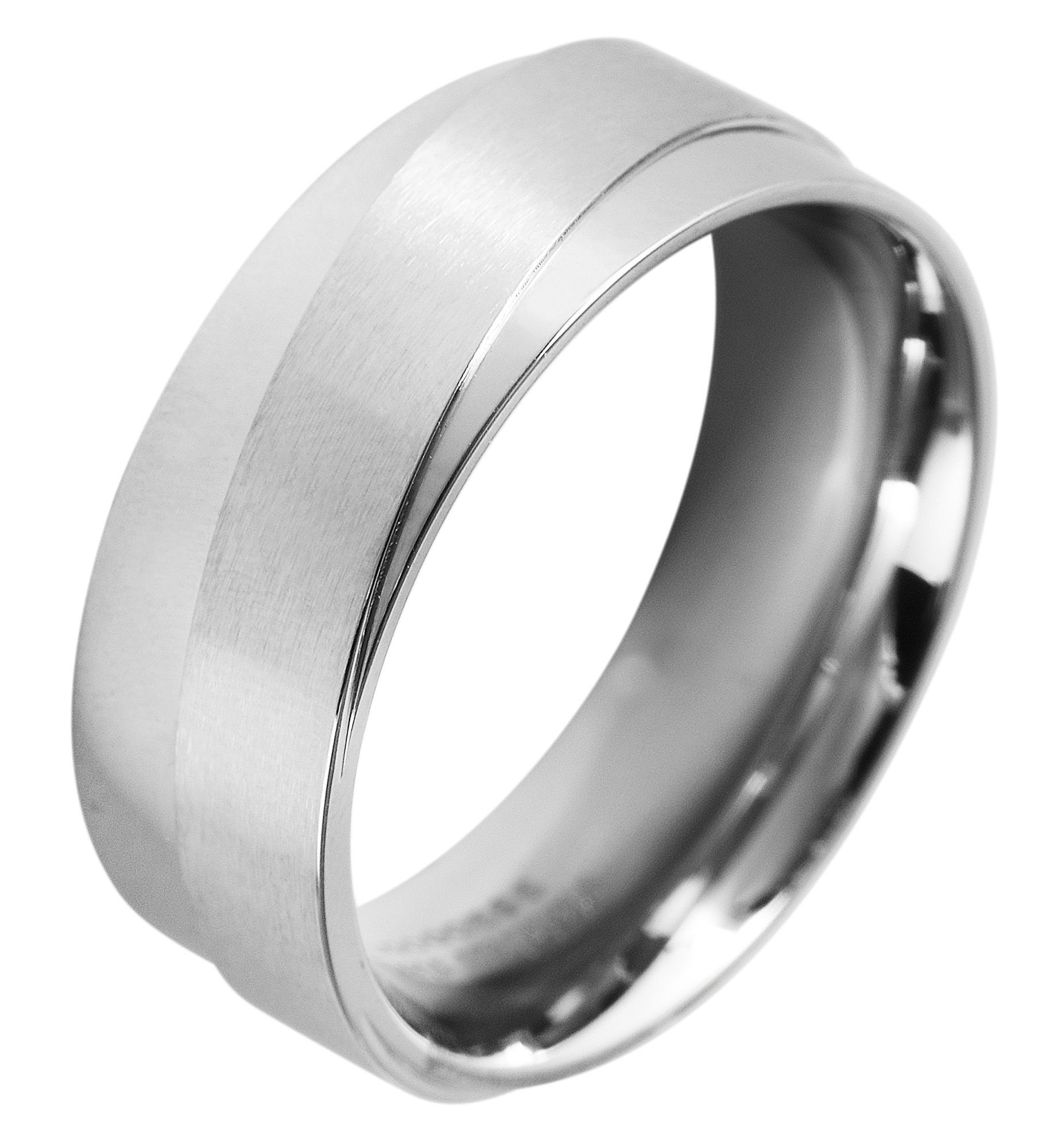 "Fantastic Feeling" Herren-Partnerring, Akzent, Edelstahl, silberfarben, Gr 60