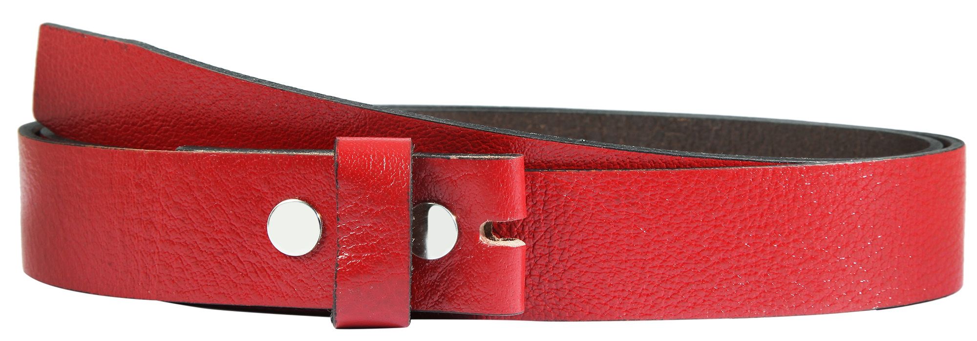 Leonardo Verrelli Echtleder Gürtel für Wechselschnallen, rot, 125 cm