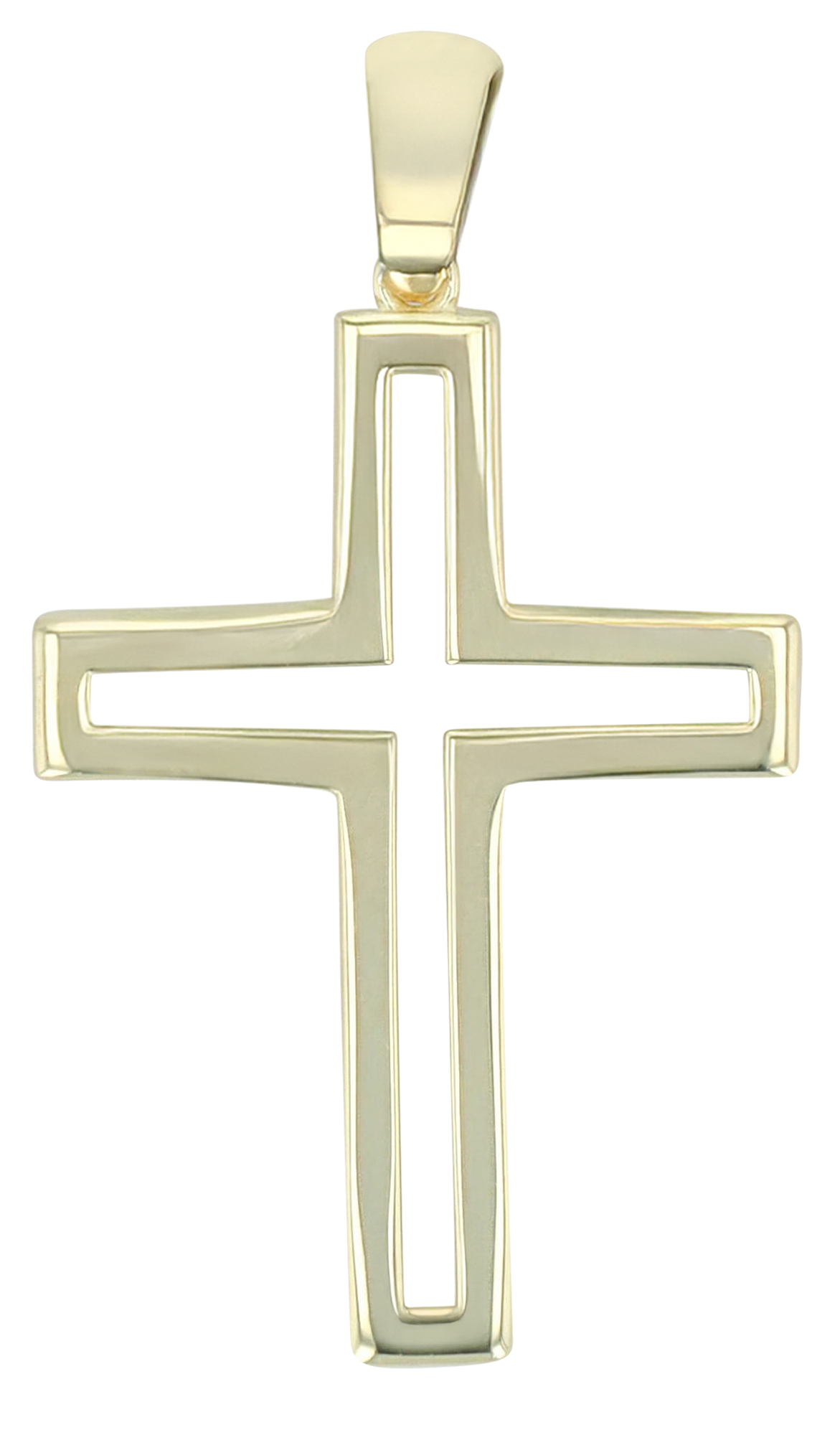 "Elia" 925/- Echt Silber Anhänger - Kreuz, vergoldet