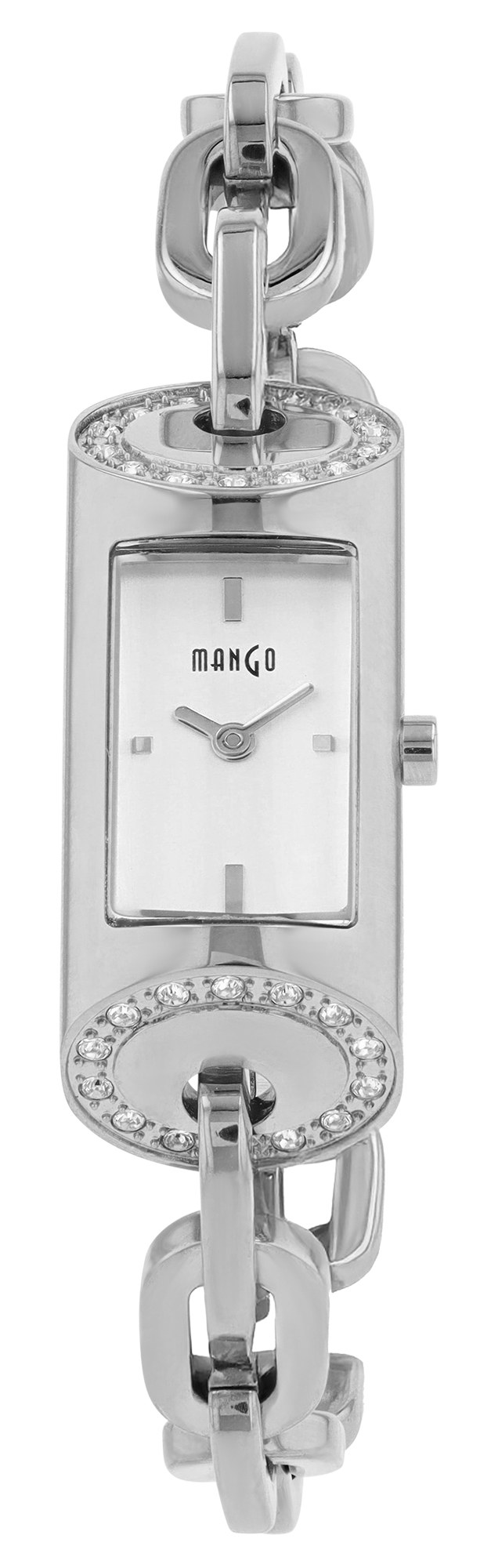 Mango Damenuhr Kettenarmband, Edelstahl, 40 x 17 mm, silberfarben