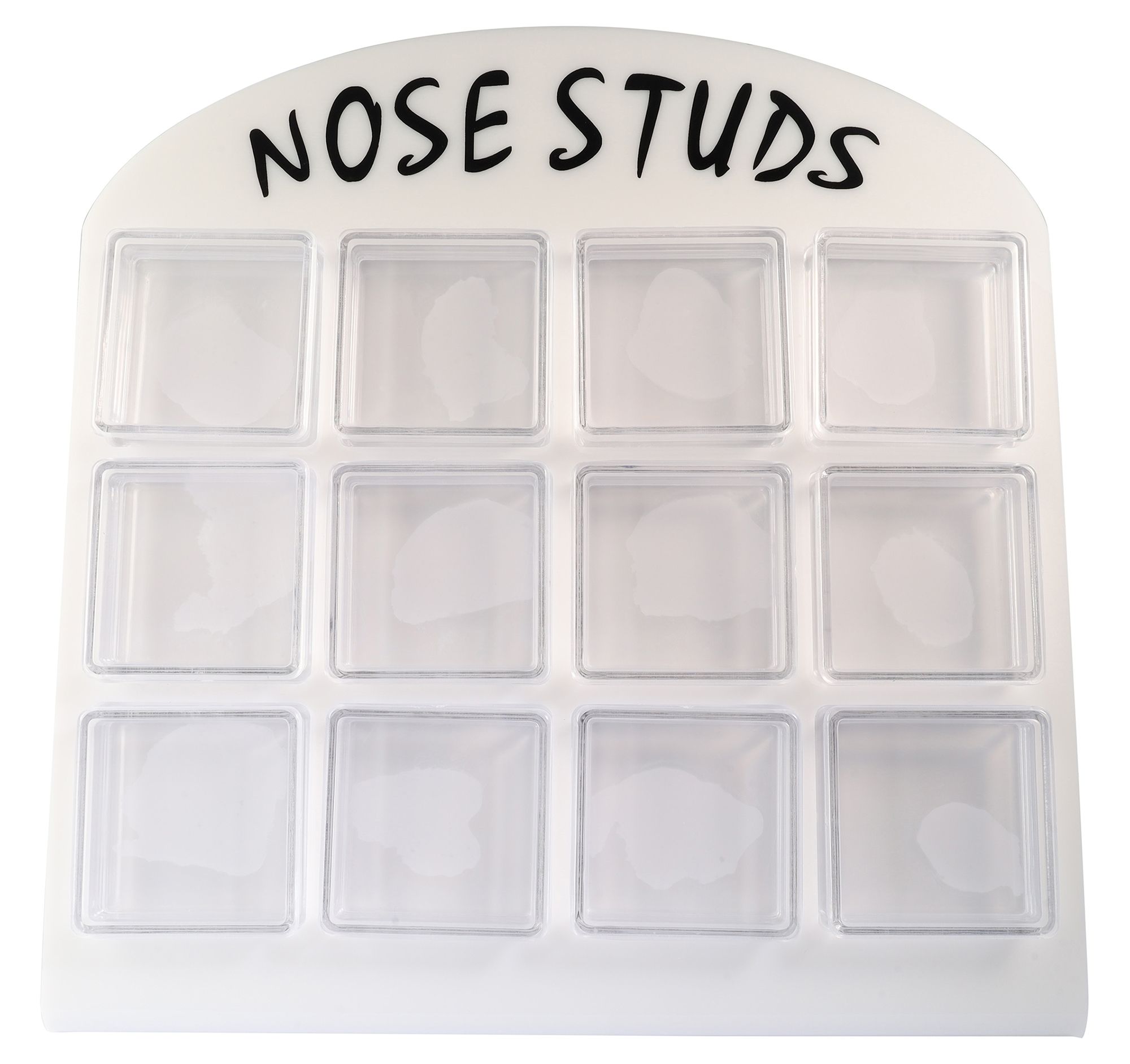 Display für Nasen Piercing ( für 12 Boxen) in weiß