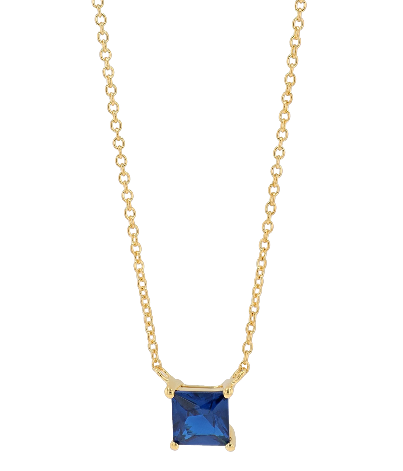 Sif Jakobs Jewellery 925/- Echt Silber Kette mit Zirkonia (blau) "Ellera Quadrato", vergoldet, 45 cm (kürzbar)