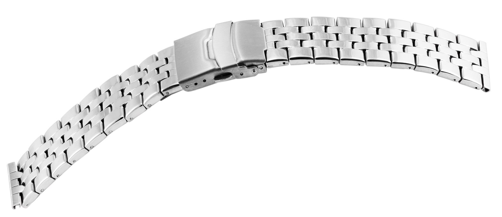 Edelstahl-Uhrenarmband, silberfarben, 26 mm