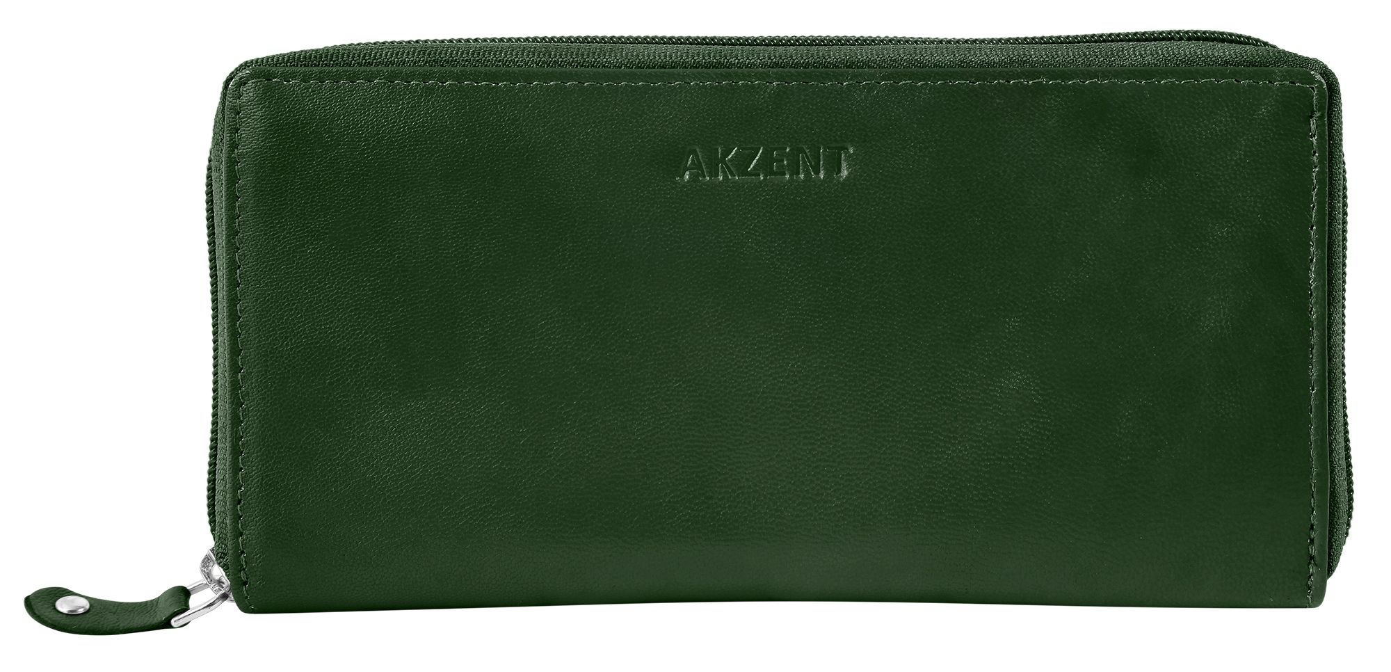 Akzent Damengeldbörse, Echtleder, RFID-Schutz, grün