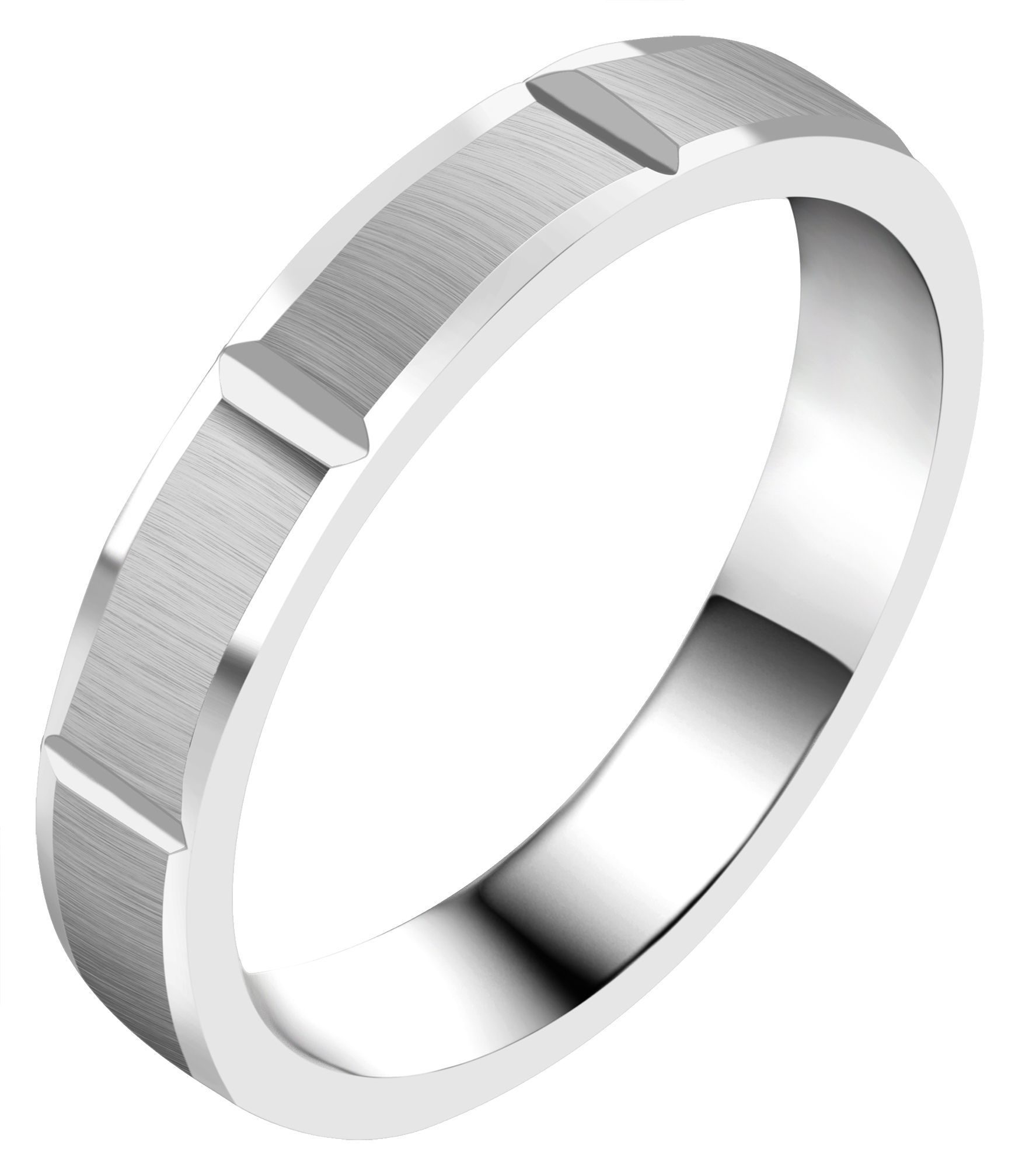 Akzent Damen Edelstahl Partnerring, Gr. 54