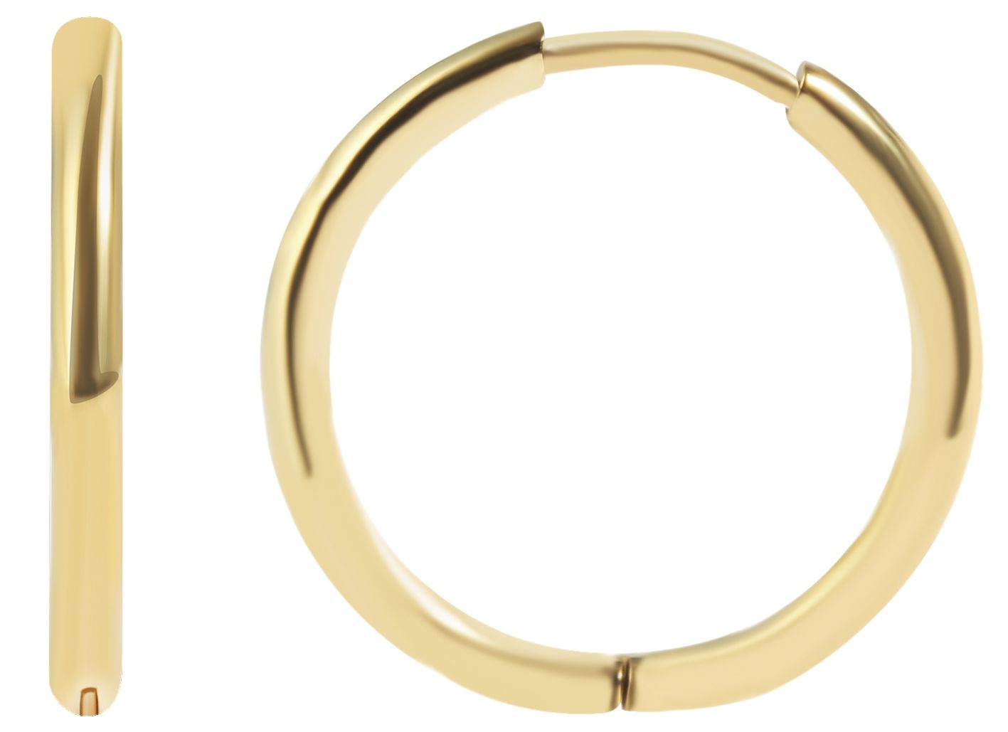 "Galdin", Edelstahl Creolen Ø 16 mm/ 2 mm goldfarben