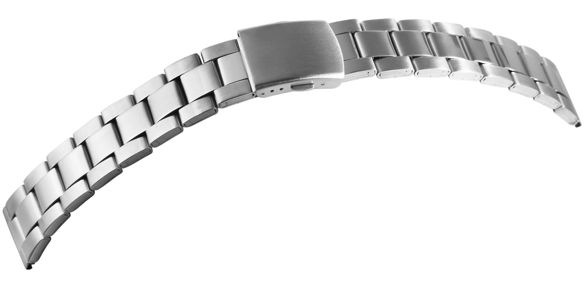 Edelstahl-Uhrenarmband, silberfarben, 18 mm