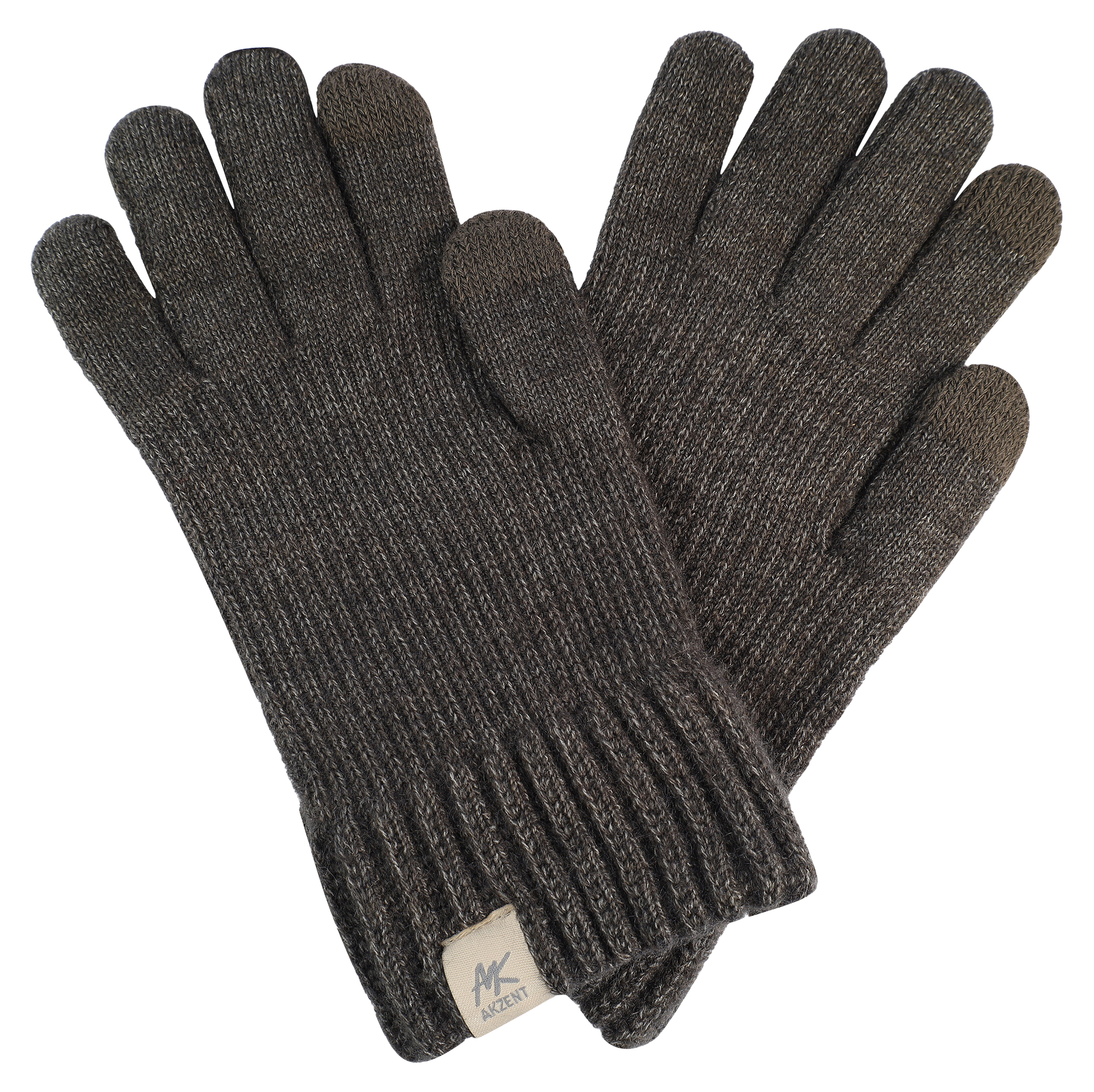 Herren-Handschuhe, Gr L, grau, Touch-Finger, 100% Polyester, VE-4 Herren-Handschuhe, Gr L, grau, Touch-Finger, 100% Polyester, VE-4