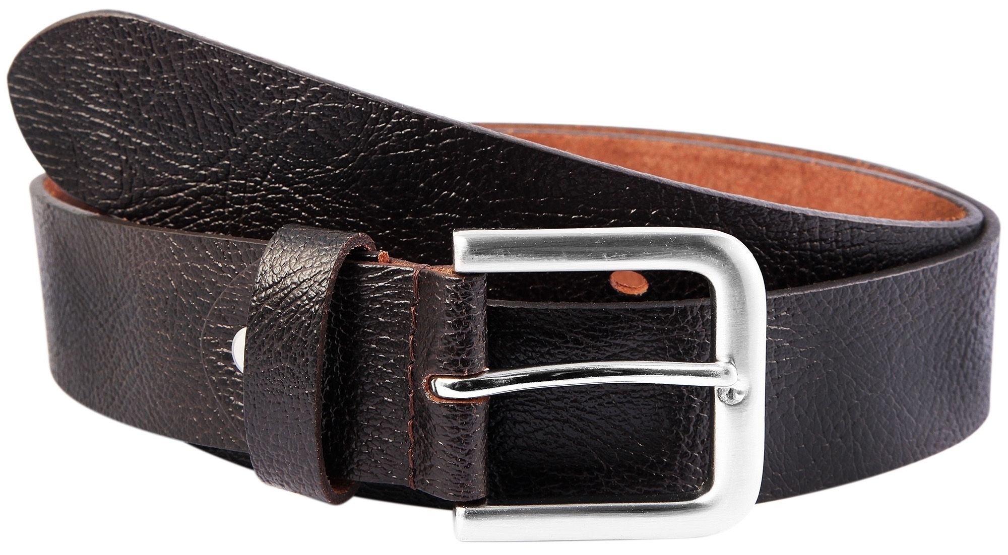 Leonardo Verrelli Echt Leder Gürtel, braun, kürzbar, 125 cm