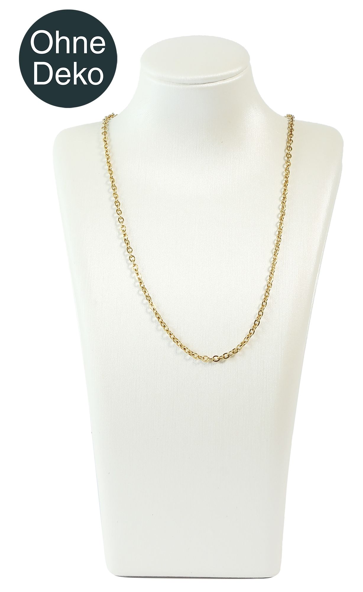 Büste, PU-bezogen, glänzend, 14 x 8 x 4,5 cm, weiß