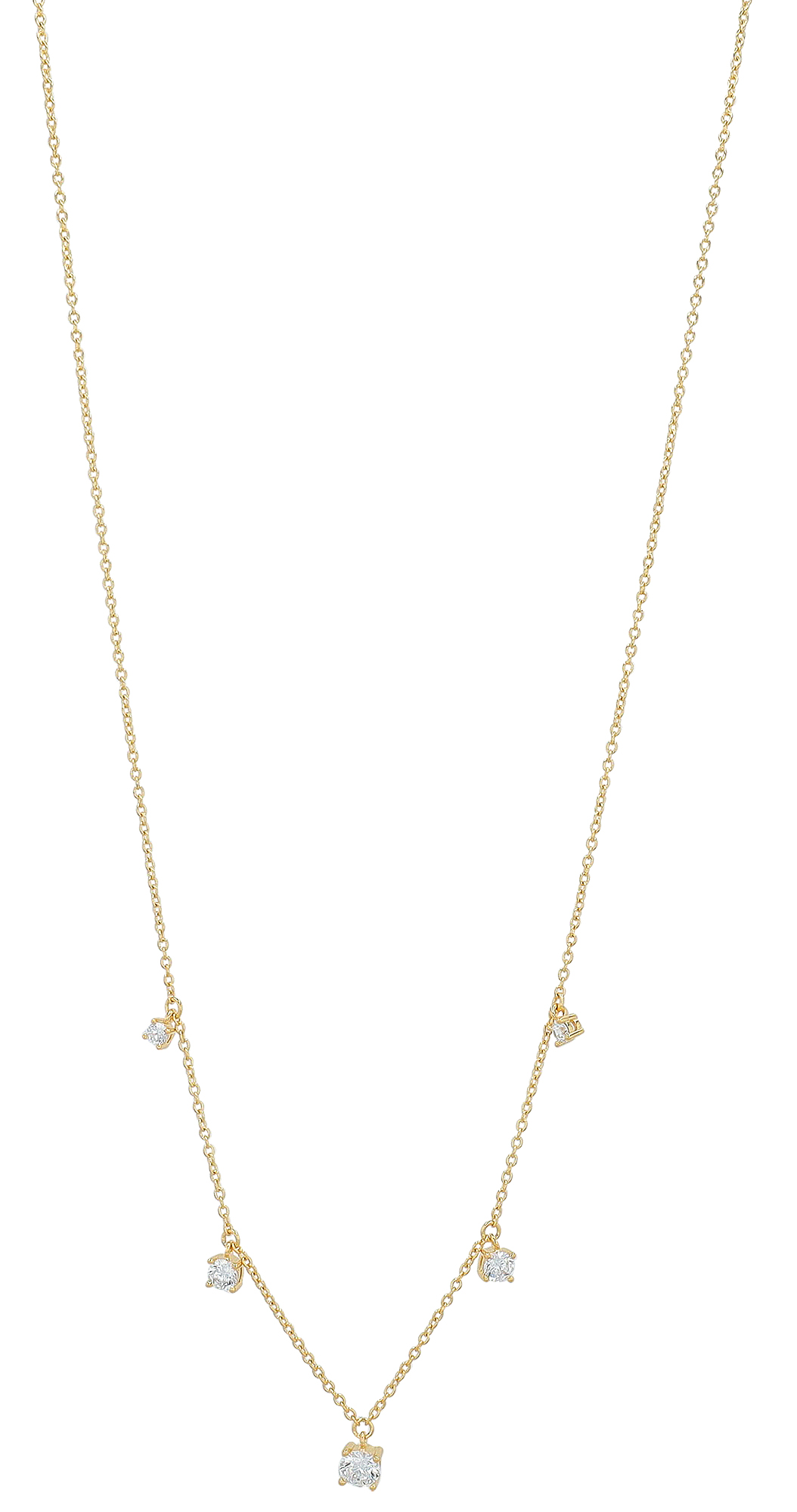Sif Jakobs Jewellery 925/- Echt Silber Kette mit Anhänger "Belluno Piccolo", Zirkonia, 42,5 + 5 cm, vergoldet