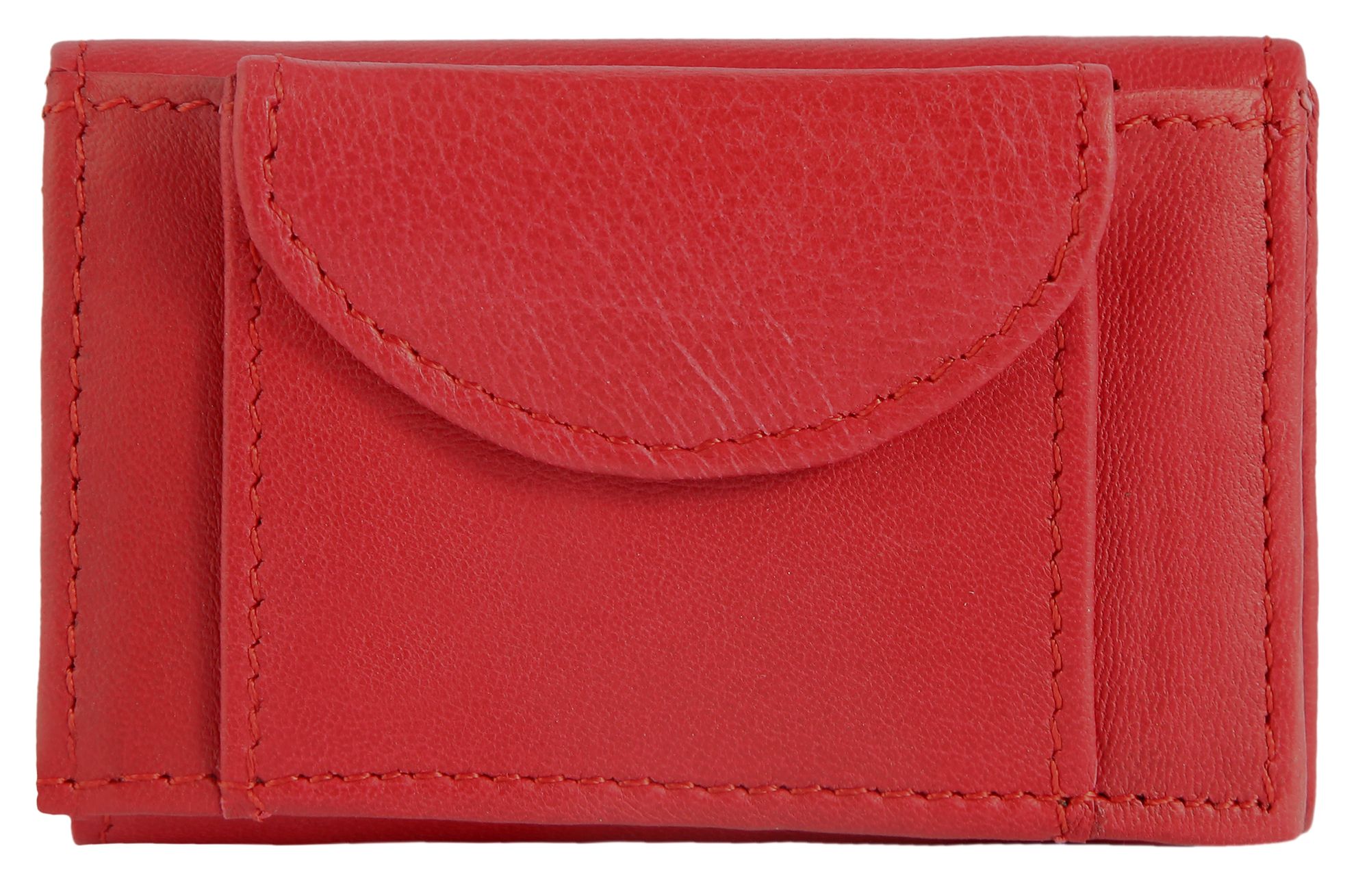 Excellanc Echtleder Mini-Geldbörse, dunkelrot