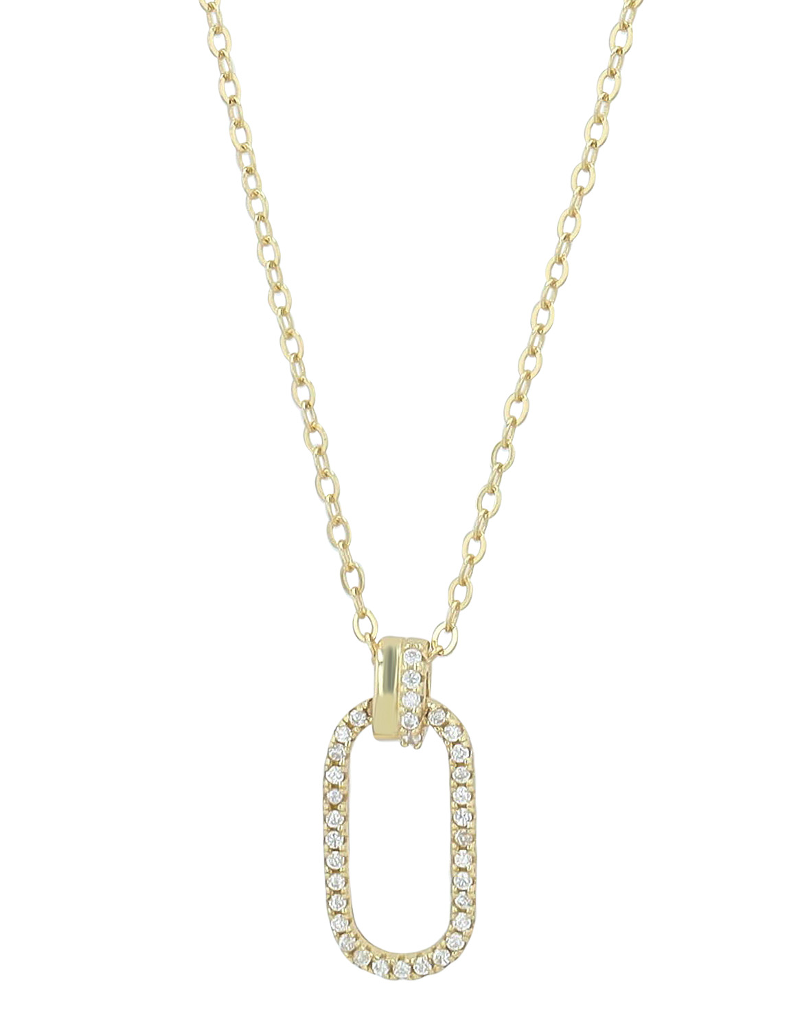 "Solomia" 925/- Echt Silber Kette mit Anhänger, 42 + 3 cm, vergoldet