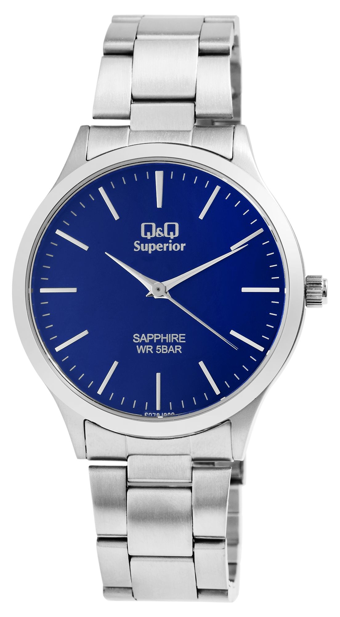 Q&Q Superior Herrenarmbanduhr, Edelstahl, Saphirglas, 5 bar