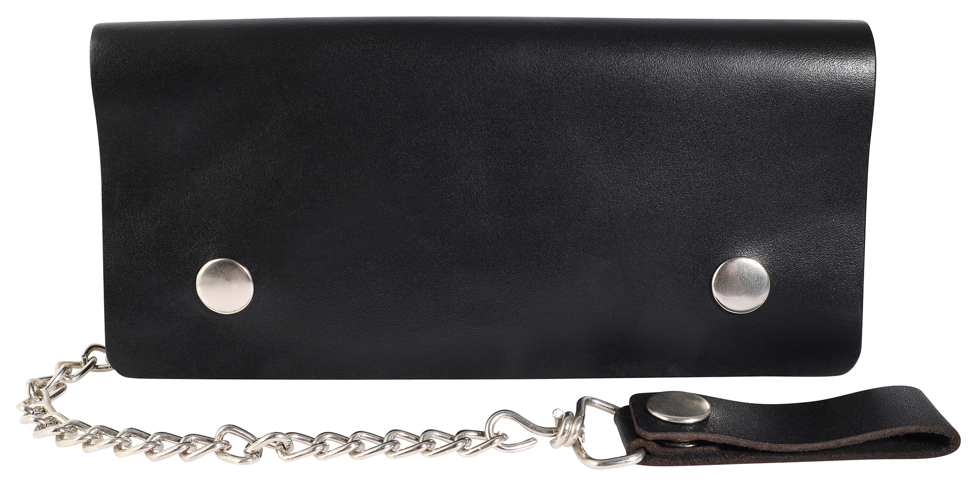 Leonardo Verrelli "Samson" Echtleder Biker-Geldbörse, schwarz