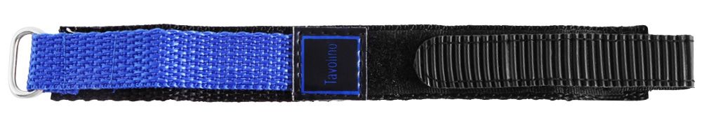 Klett-Uhrenarmband, schwarz/blau, 14 mm, 12er VE