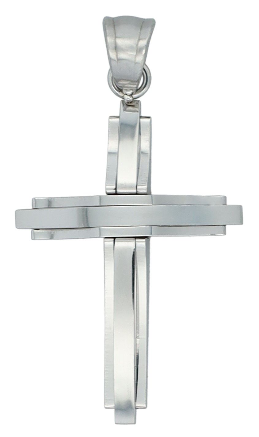 Akzent Kettenanhänger "Velori", Kreuz aus Edelstahl, silberfarben