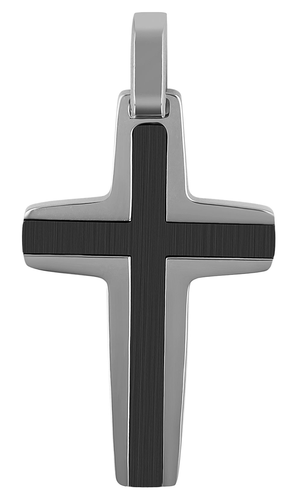 Akzent Kreuzanhänger "Hali" aus Edelstahl, silberfarben