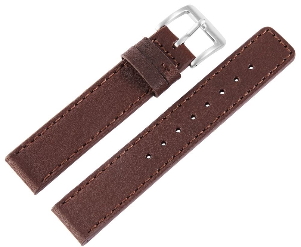 Echtleder-Uhrenarmband, braun, 18 mm