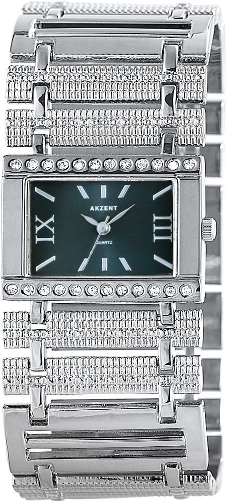 Akzent Damenuhr mit Metallarmband