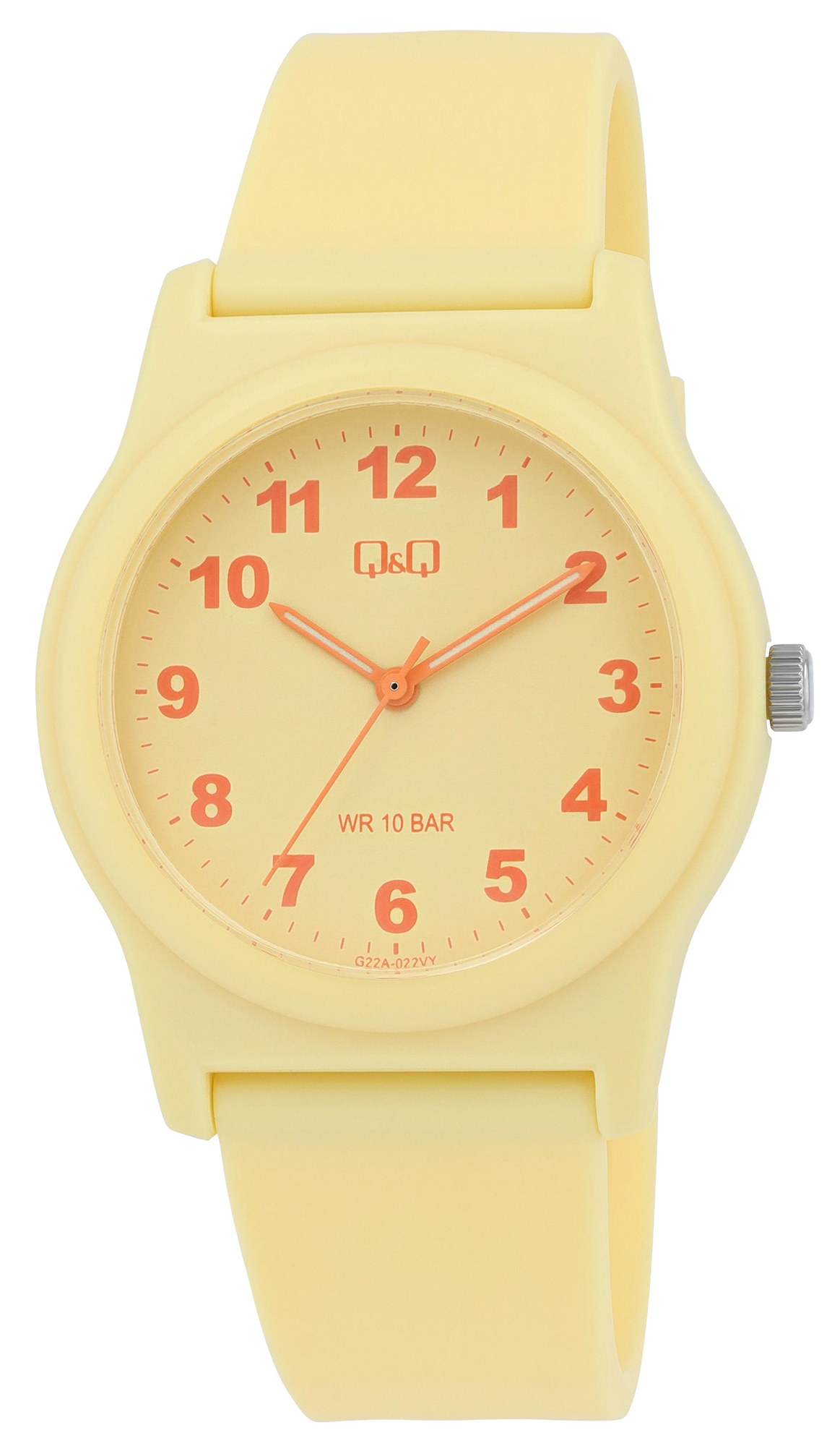 Q&Q Uhr für Damen & Jugendliche, Ø 38 mm, gelb