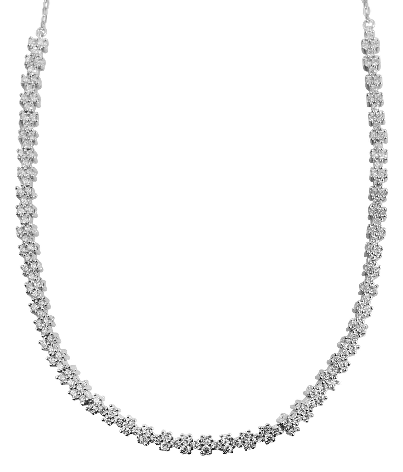 925/- Echt Silber Kette (42+3cm)  925/rhodiniert