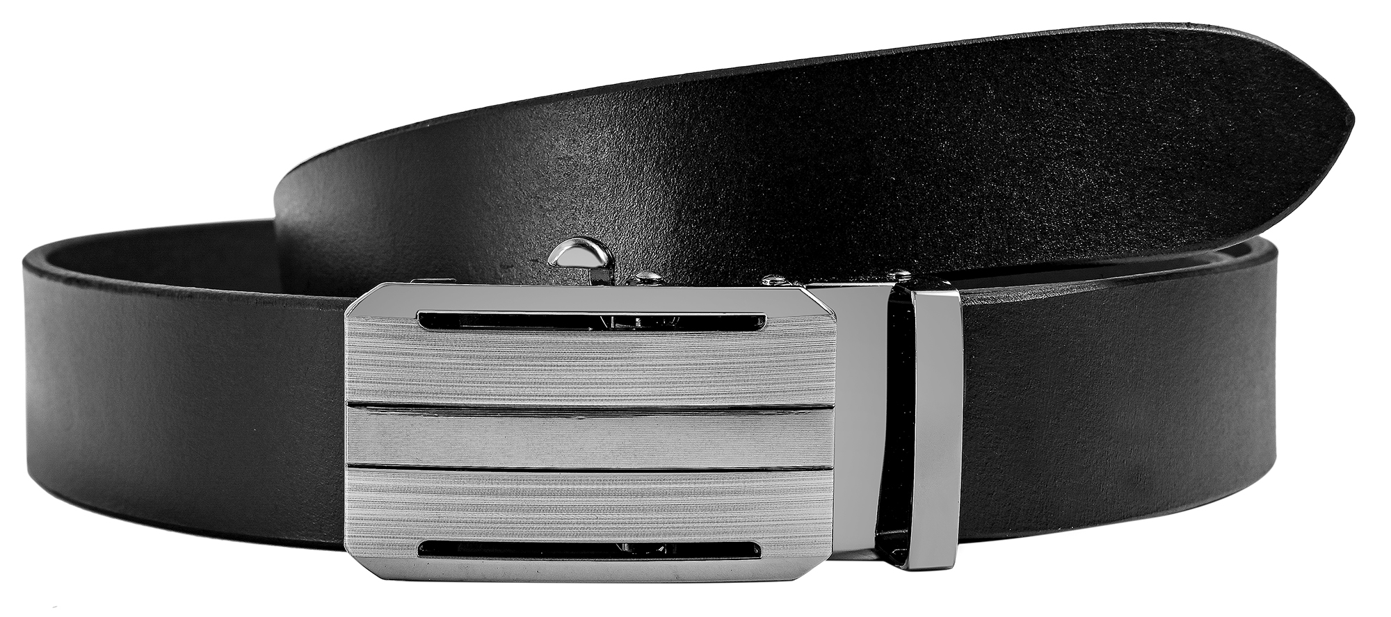 Leonardo Verrelli Echtleder Automatik-Gürtel, max. 110 cm/ 35 mm, schwarz