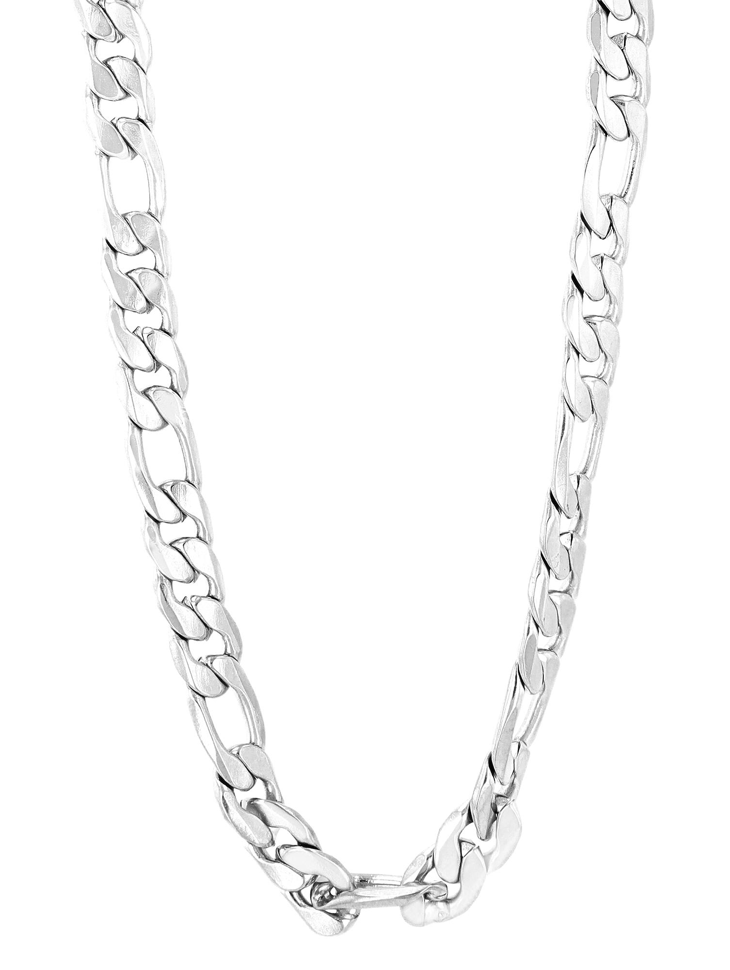 "Eloise" Edelstahl Figarokette, silberfarben, 50 cm/ 6 mm