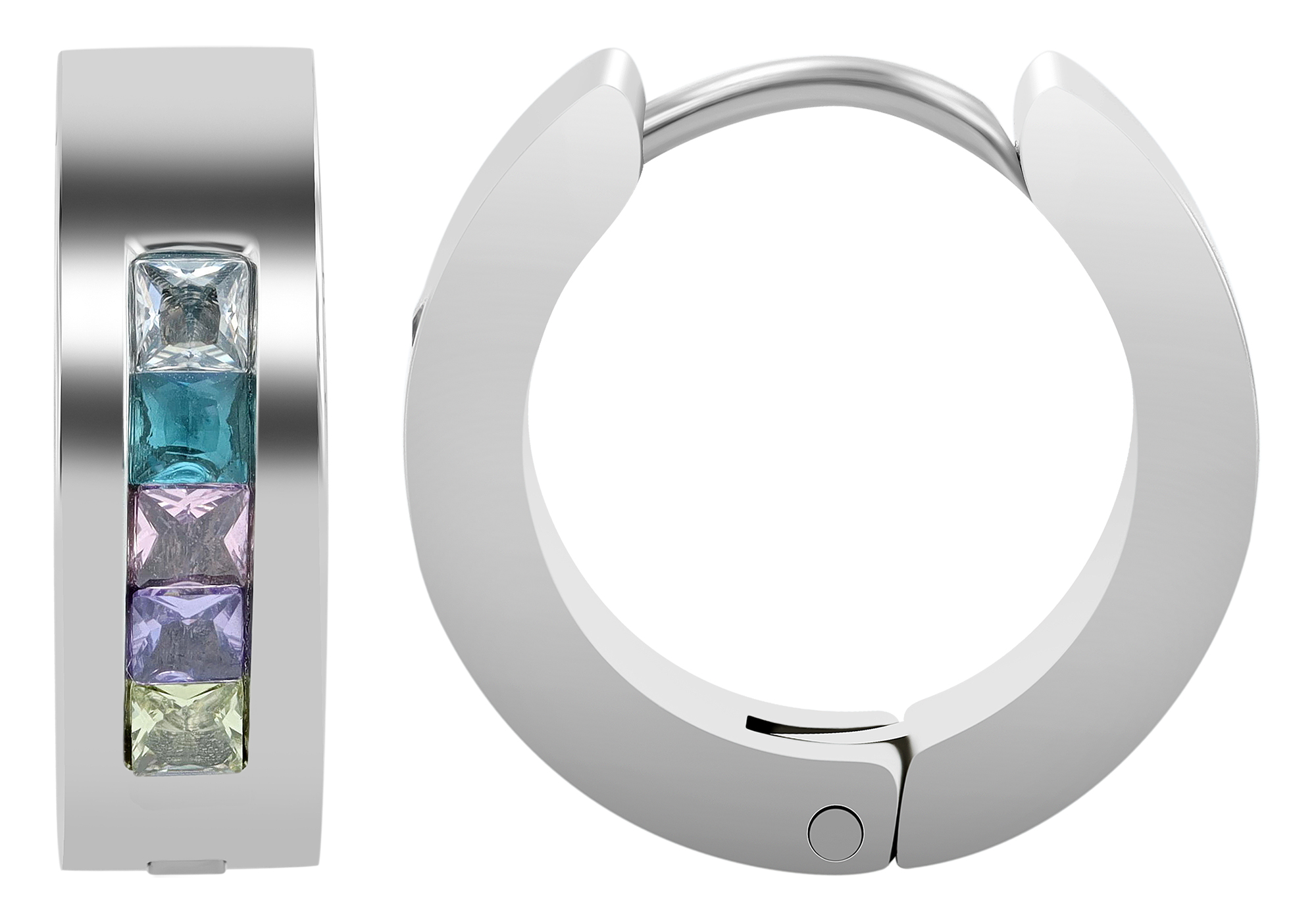 "Cilli" Edelstahl Klappcreole, Simili, Ø 12 mm