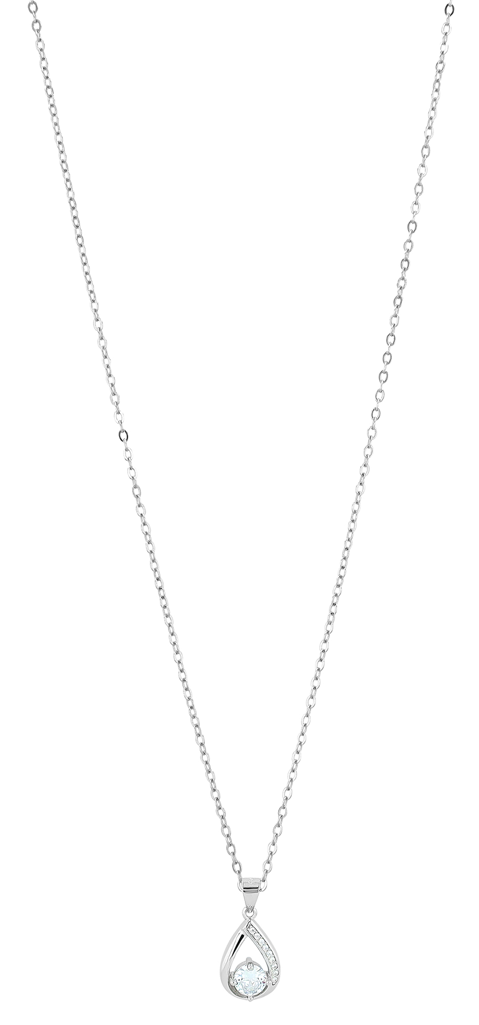 "Zlata" 925/- Echt Silber Kette mit Anhänger, 42 + 3 cm, rhodiniert, silberfarben