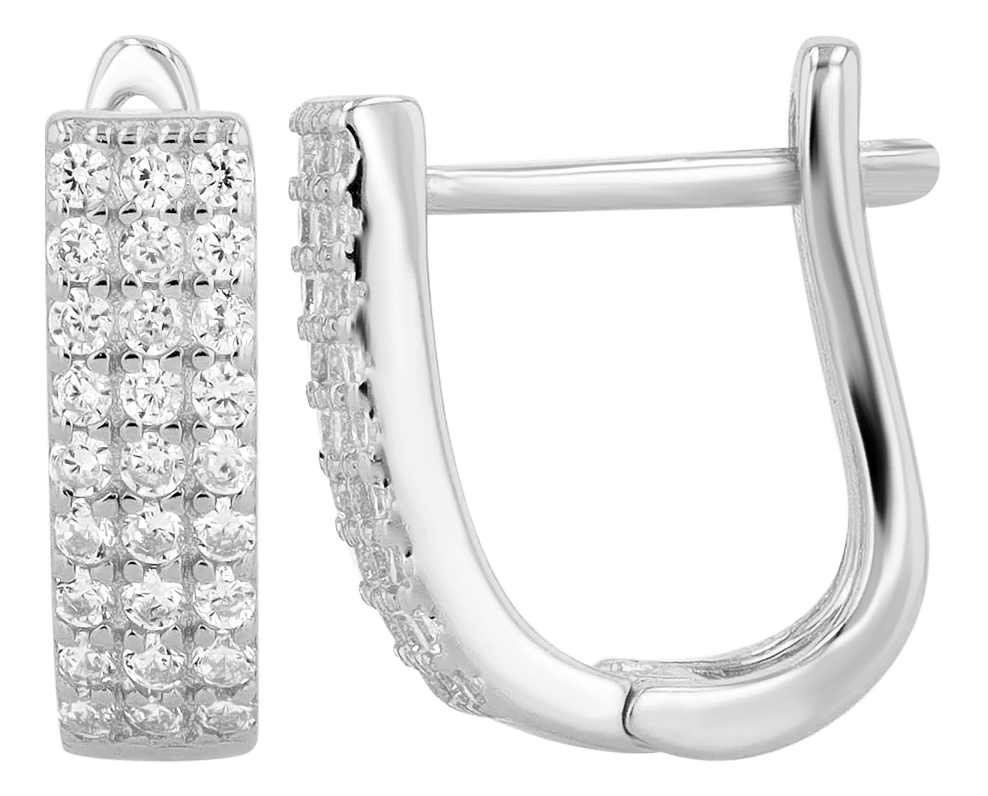 "Alia" 925/- Echt Silber ovale Klapp-Creolen, Zikonia, rhodiniert