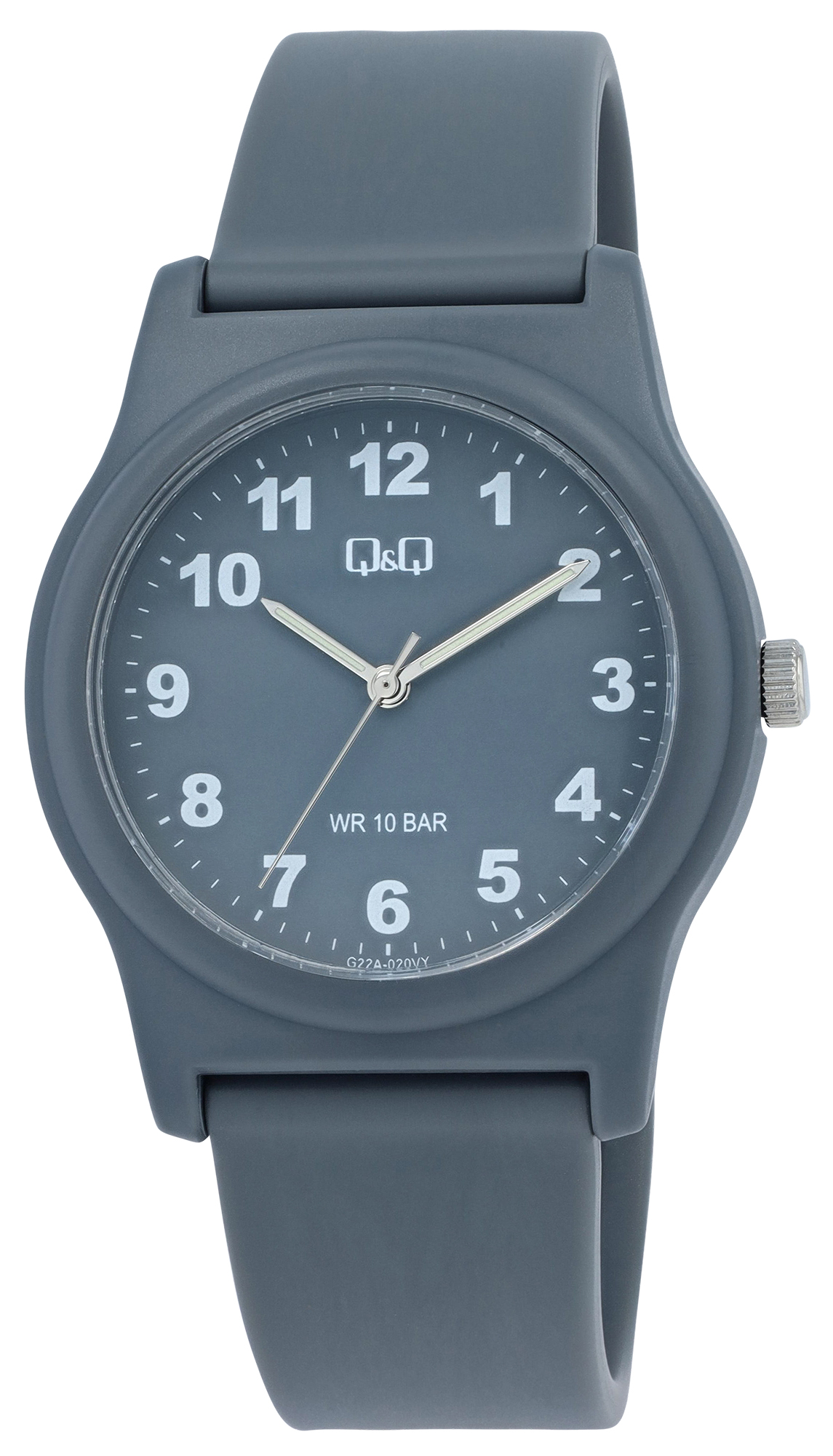 Q&Q Uhr für Damen, Herren & Jugendliche, Ø 38 mm, grau