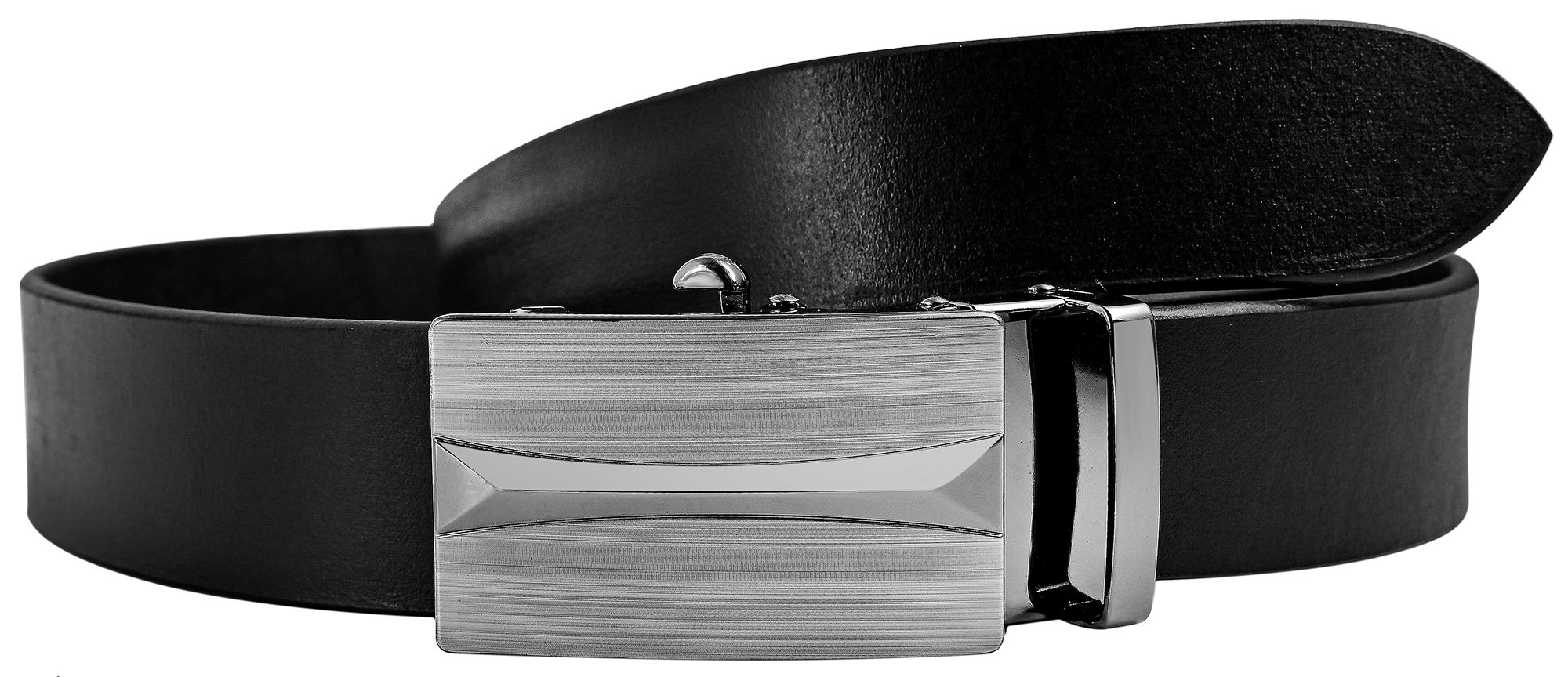 Leonardo Verrelli Echtleder Automatik-Gürtel, max. 100 cm/ 35 mm, schwarz - kürzbar