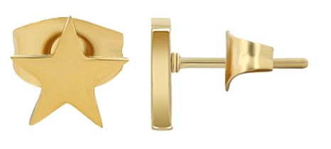 Akzent Ohrstecker "Teal" aus Edelstahl, Mond & Stern, goldfarben
