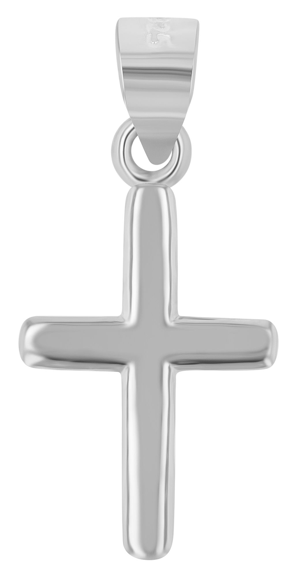925/- Echt Silber Kreuzanhänger "Valeria", rhodiniert