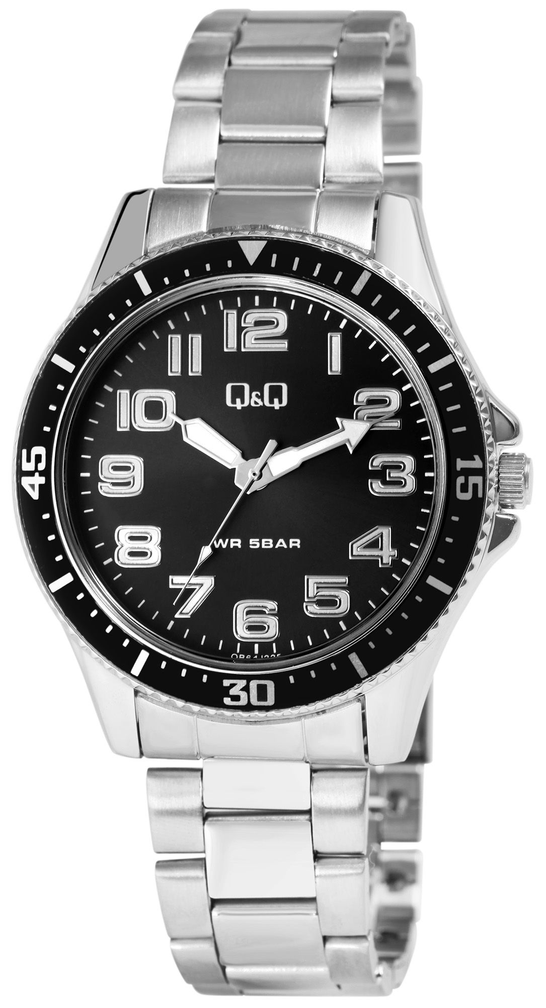 Q&Q Herrenuhr mit Edelstahlarmband, 5 bar